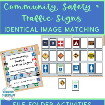 Preview of Community, Safety & Traffic Signs Functional Vocab Image:Image File Folders 3