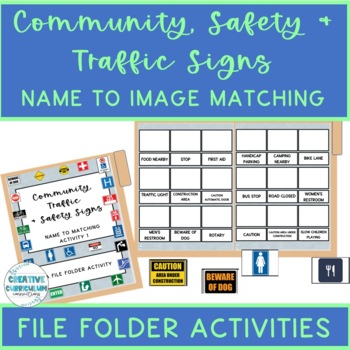 Preview of Community, Safety & Traffic Signs Functional Vocab Name:Image File Folder 2