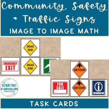 Preview of Community, Safety & Traffic Signs Identical Image to Image Matching Task Cards