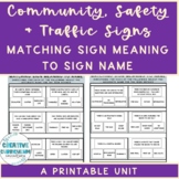 Community, Safety & Traffic Signs Sign Definition to Word 