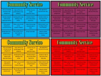 Community Service Hours Chart