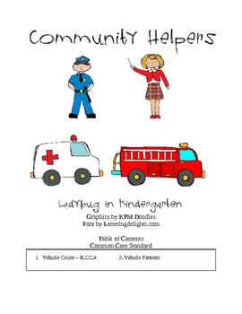 Preview of Community Service Helpers Math and Literacy Unit
