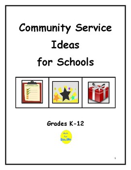 Preview of Community Service Project Ideas for Schools
