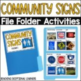 Community Signs File Folder Activity