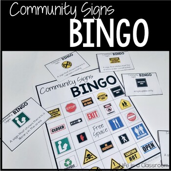 Preview of Community Signs Bingo Game for Life Skills