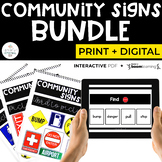 Community Signs Bundle Print + Digital | Special Education
