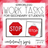 Community Signs Errorless Work Tasks for Secondary Students