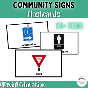 Community Signs Flashcards by Specially Taut | TPT