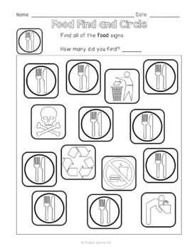 Community Signs Games and Worksheets - Unit 2 - for Special Education