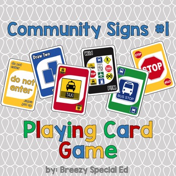 Preview of Community Signs Identification Card Game ~ (Pack #1)