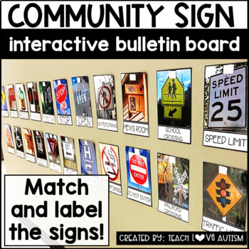 Preview of Community Signs Interactive Bulletin Board for Life Skills
