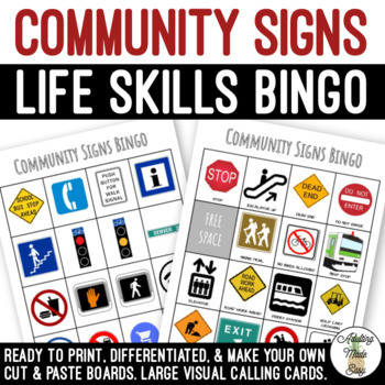 Preview of Community Signs Mobility Training BINGO Game