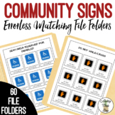 Community Signs Mobility Training Errorless File Folders
