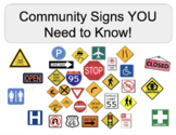 Community Signs Powerpoint Overview and Quiz for Life Skills