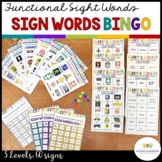 Community Signs Sight Word BINGO for Environment Print and