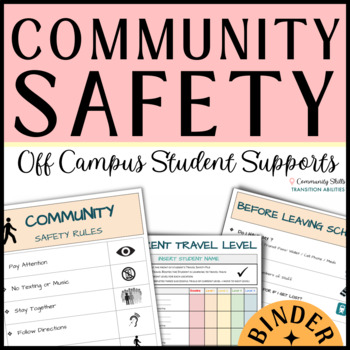 Preview of Community Trip & Public Travel Training | STUDENT SAFETY BINDER | Transition