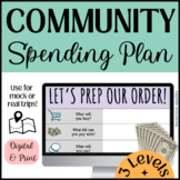 Community Trip Spending Plan | SPED Life Skills | Menu Mat