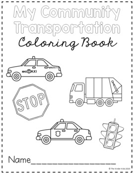 Preview of Community Vehicles Transportation Coloring Pages