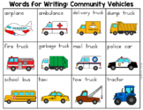 Community Vehicles Word List - Writing Center