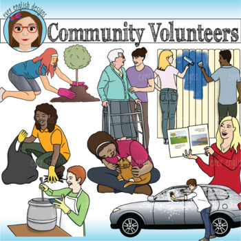 volunteering in the community clipart