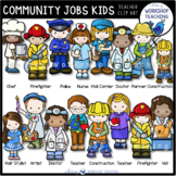 Community Worker Kids Clip Art Set (42 graphics)
