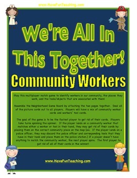 Preview of Community Workers Activity