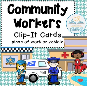Preview of Community Workers Clip-It Cards