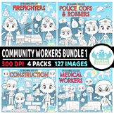 Community Workers Digital Stamps Bundle 1 (Lime and Kiwi Designs)