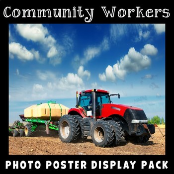 Preview of Community Helpers Posters | Real Photo Vocabulary | Bulletin Board or Display