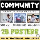 Community Workers and Places Vocabulary Posters for the ES