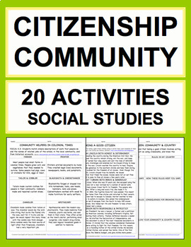 Preview of Community Helpers, Places & Good Citizenship Worksheets | Printable & Digital