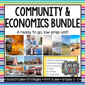 Preview of Community and Economics Posters and Informational Articles Bundle