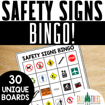 Preview of Community and Safety Signs Bingo Special Education Life Skills Activities