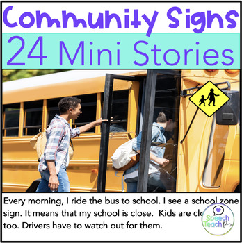 Preview of Community and Safety Signs Mini Stories