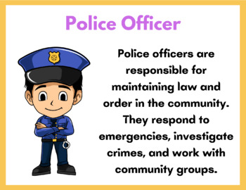 Community helpers and their roles. Printable & Digital Cards with ...