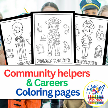 Preview of Community helpers coloring pages | labor Day | Occupations | Jobs Activities