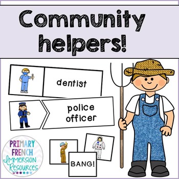 Preview of Community helpers - flashcards, word wall cards, and games