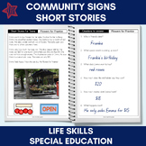 Community signs short stories for life skills and special 