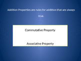 Commutative & Associative Properties in Addition