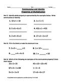 Commutative & Identity Properties of Multiplication VA SOL