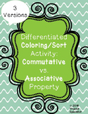 Commutative vs. Associative Property Differentiated Activi