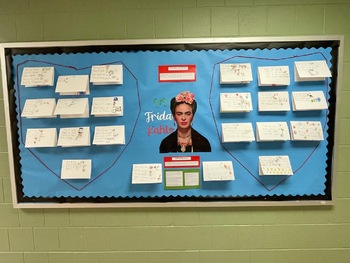 Preview of Como Frida - Just like Frida  Poem and Bulletin Board