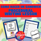 Como Hacer un Sandwich - Procedural Writing Lesson in Spanish