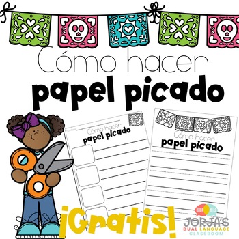 Preview of Cómo hacer papel picado Writing in Spanish Hispanic Heritage Month