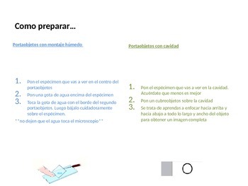 Preview of Como preparar diferentes portaobjetos/ How to prepare slides (in Spanish)