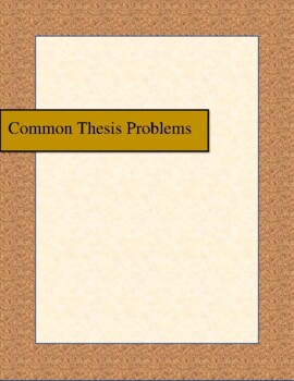 problems in school thesis