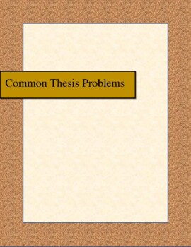 thesis problems of students