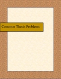 Common Thesis Problems Worksheet
