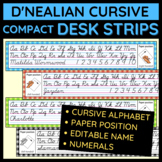 Compact desk strips with name, alphabet and paper position