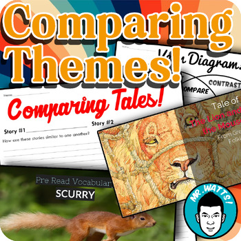 Preview of Compare and Contrast Themes in Myths, Legends, and Folktales (8 Stories + More!)